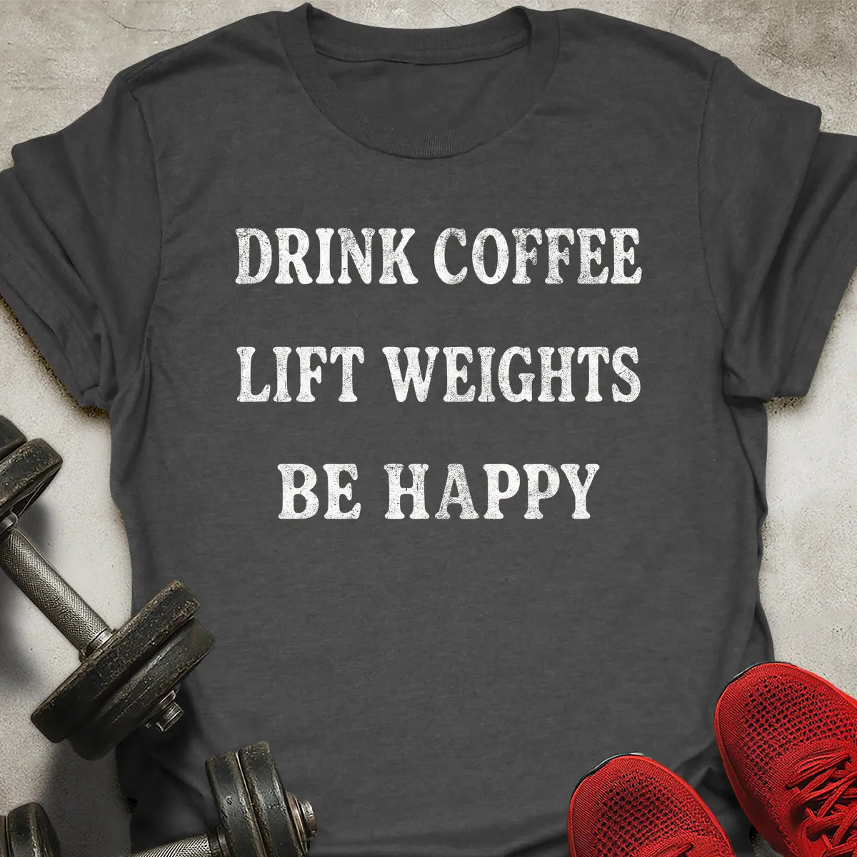 Coffee Weights Happy T-Shirt