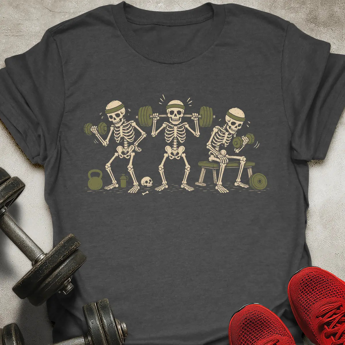 3 Gym Skeletons T-Shirt