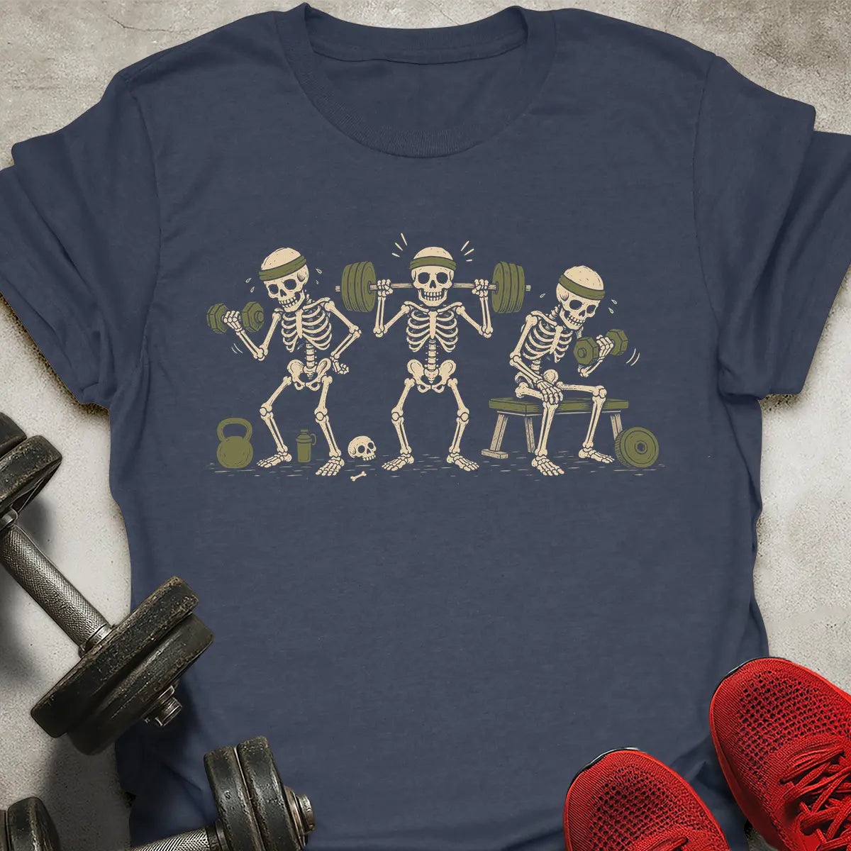 3 Gym Skeletons T-Shirt