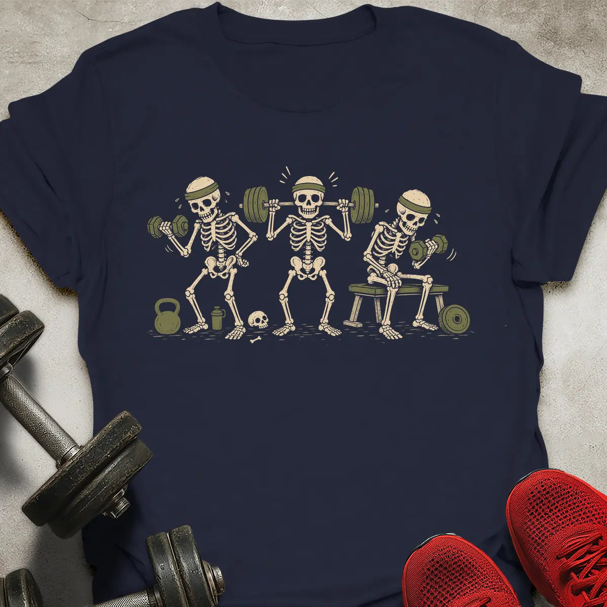 3 Gym Skeletons T-Shirt