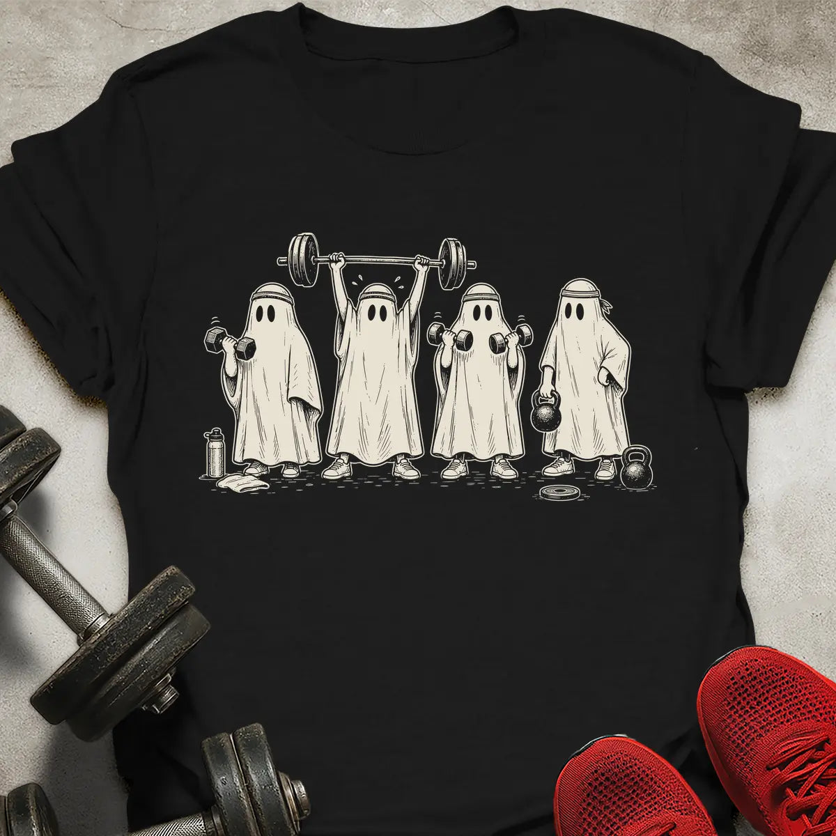 Gym Bedsheet Ghosts T-Shirt