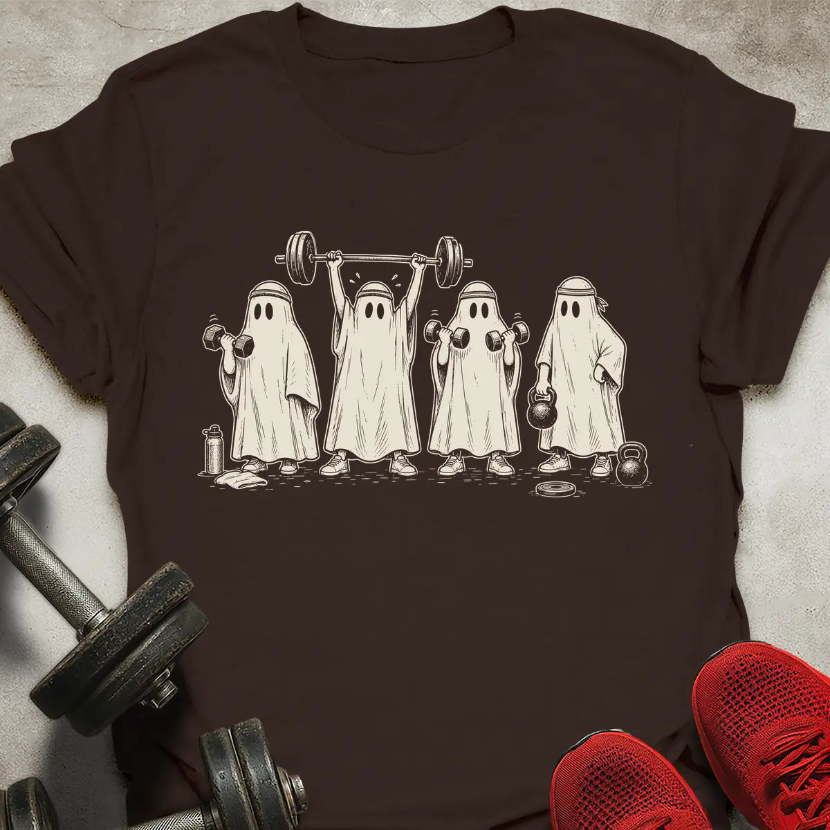 Gym Bedsheet Ghosts T-Shirt