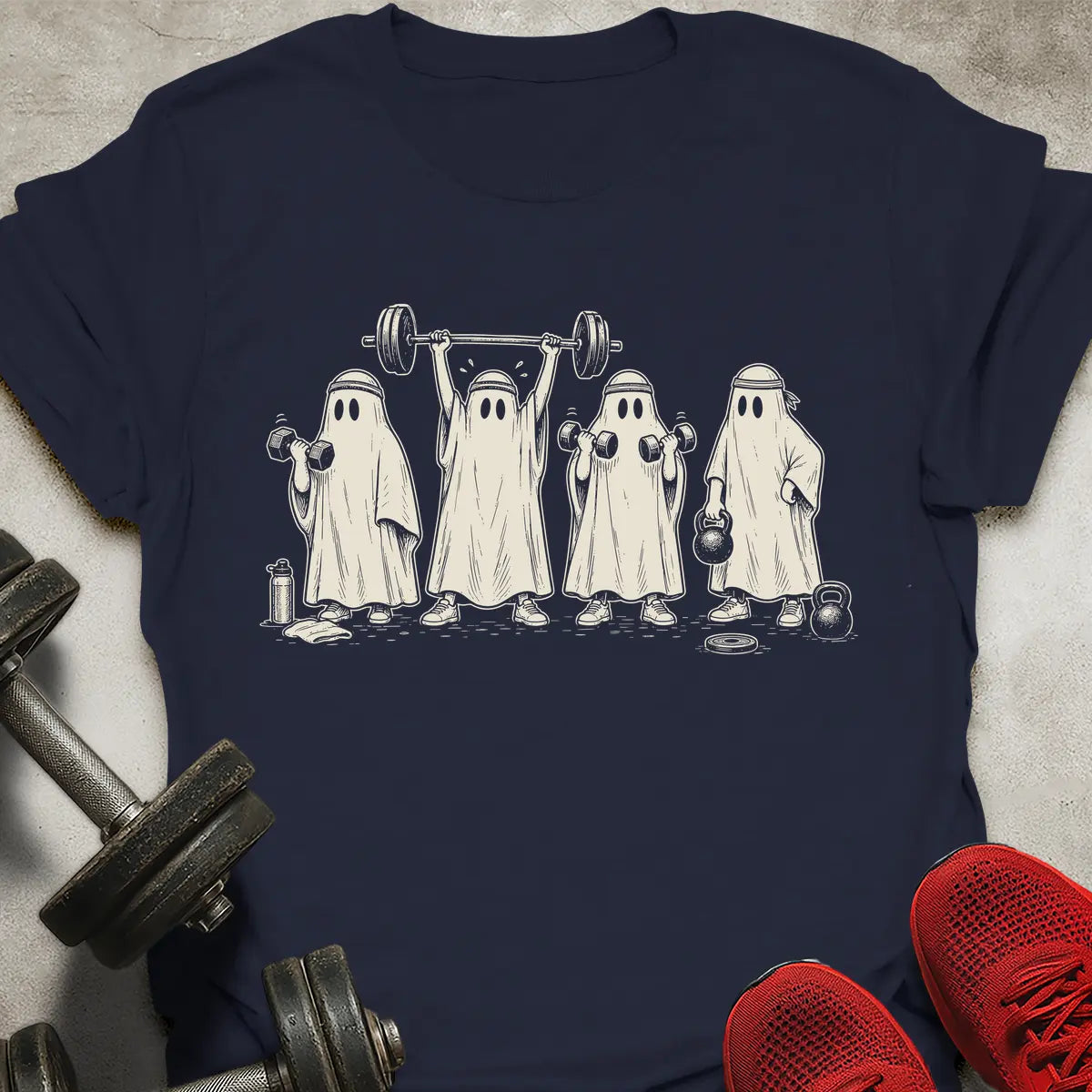 Gym Bedsheet Ghosts T-Shirt