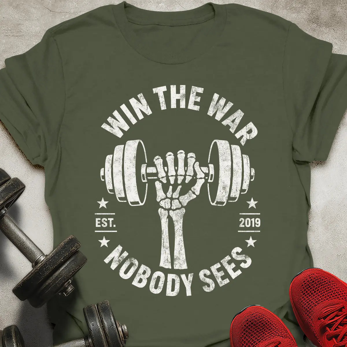 Win The War Badge T-Shirt
