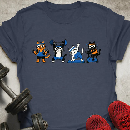 Gym Cat Row T-Shirt