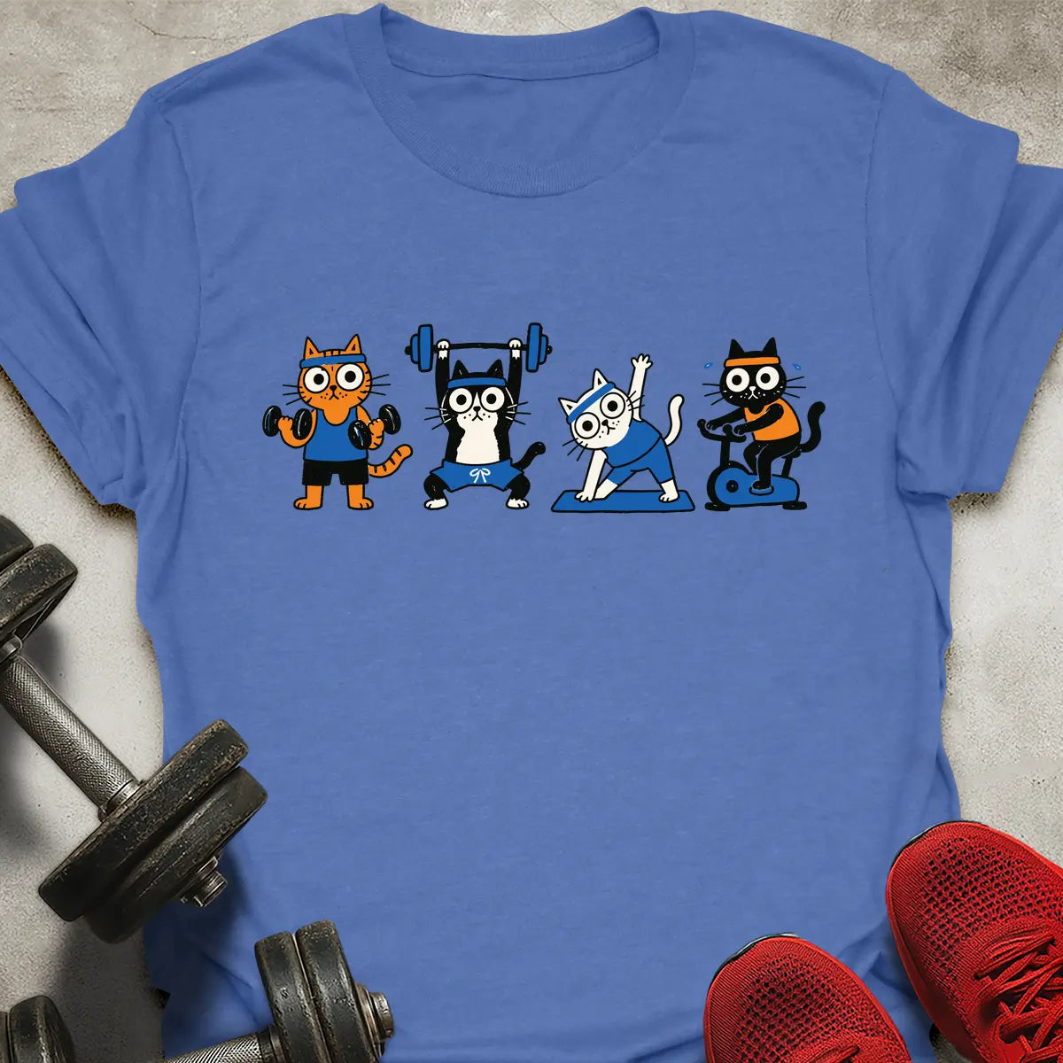 Gym Cat Row T-Shirt