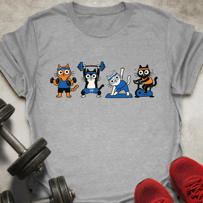 Gym Cat Row T-Shirt