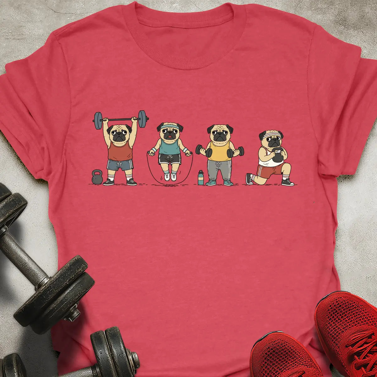 Gym Pugs T-Shirt