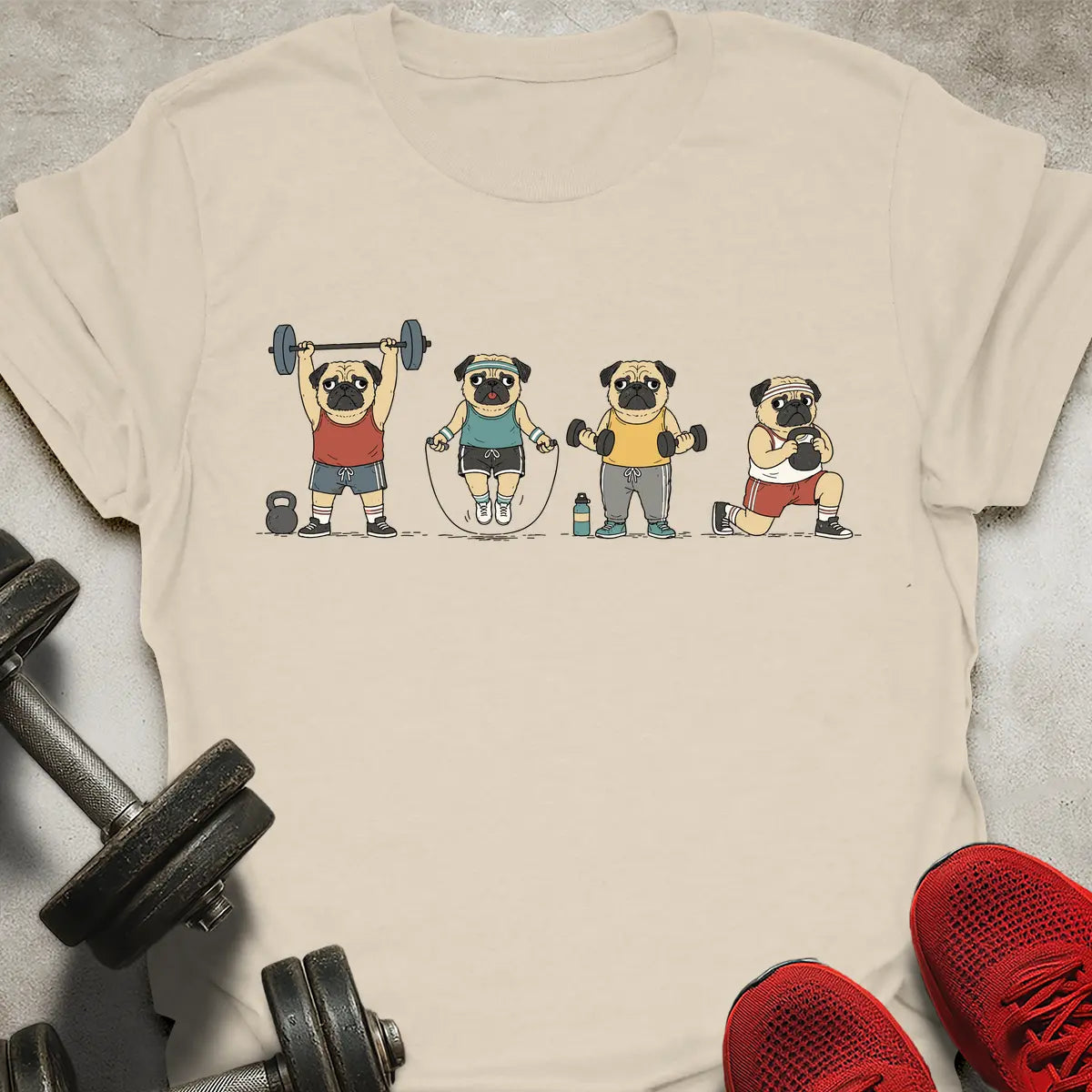 Gym Pugs T-Shirt