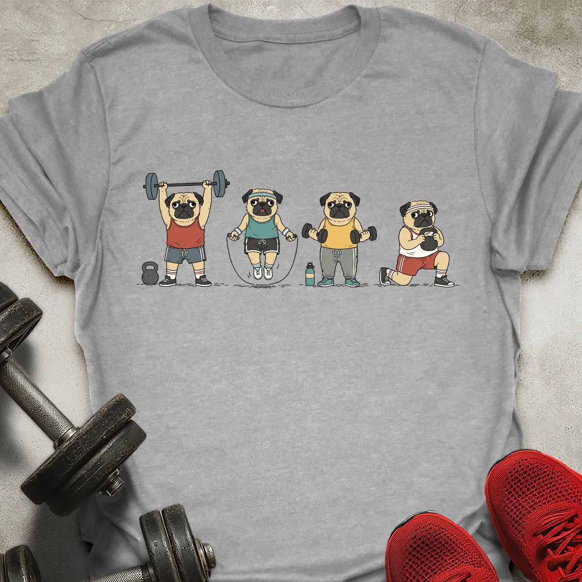 Gym Pugs T-Shirt