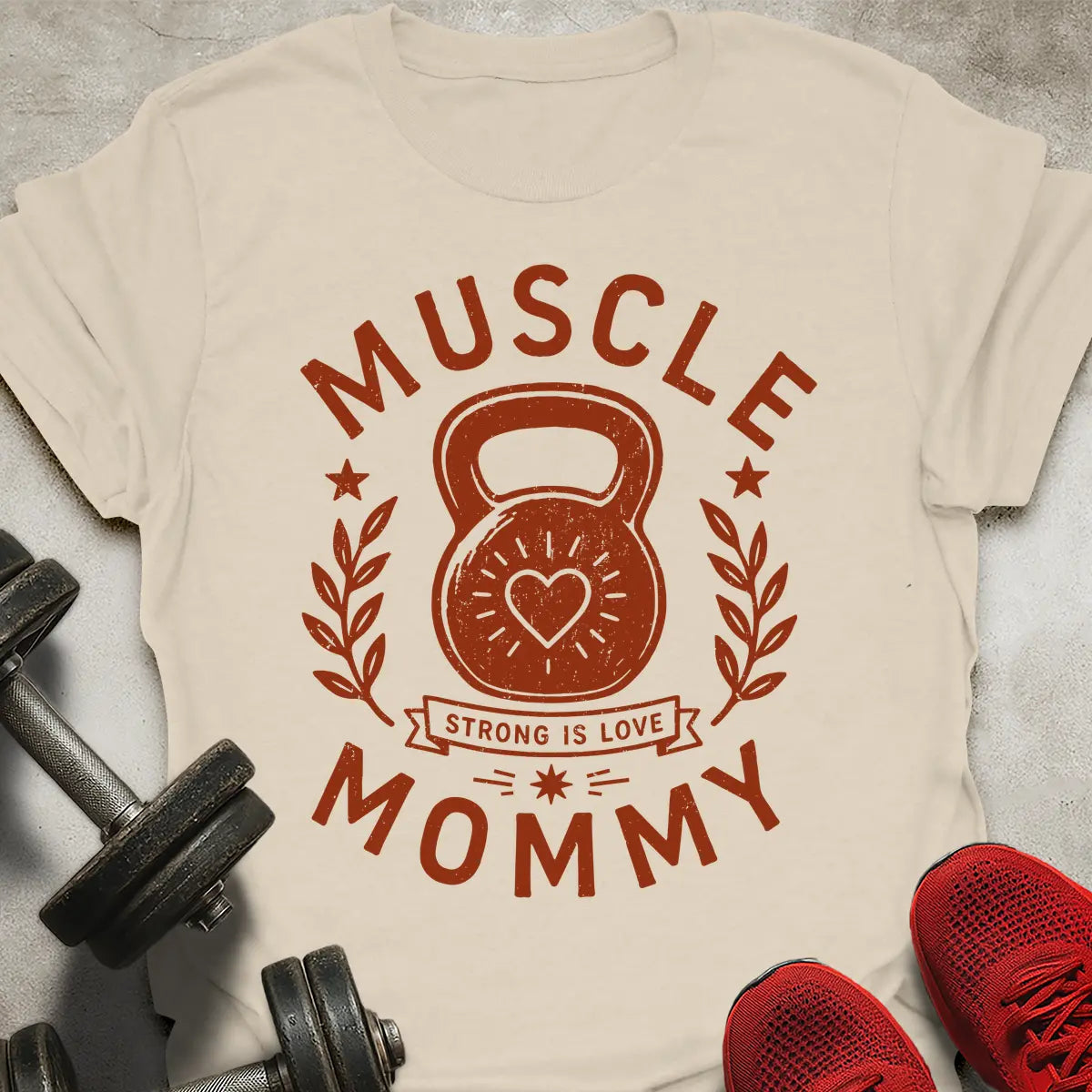 Muscle Mommy Badge T-Shirt