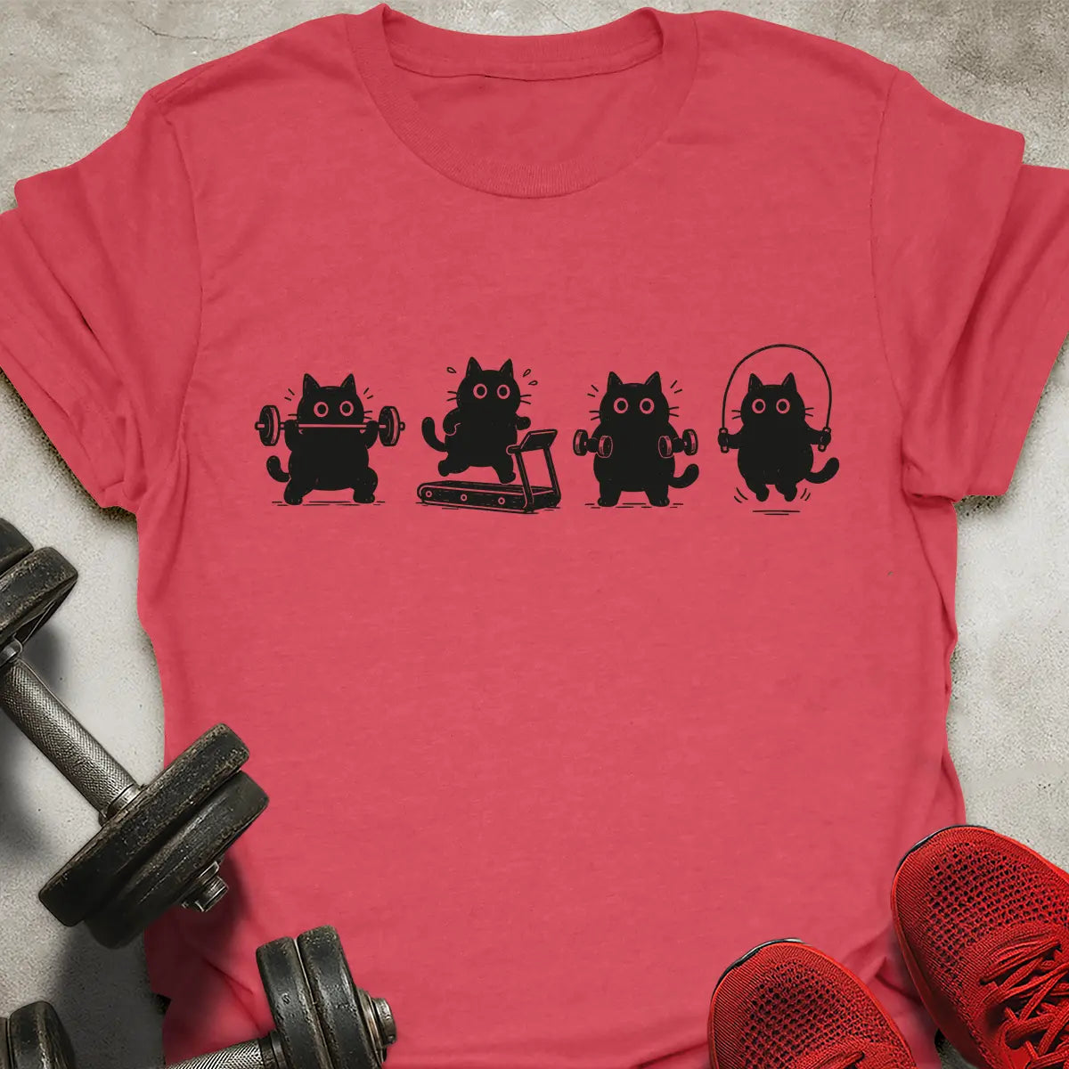 Gym Black Cat T-Shirt