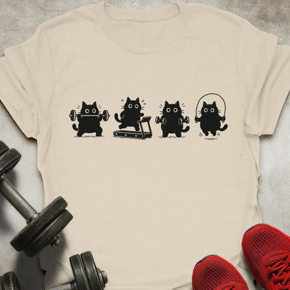 Gym Black Cat T-Shirt