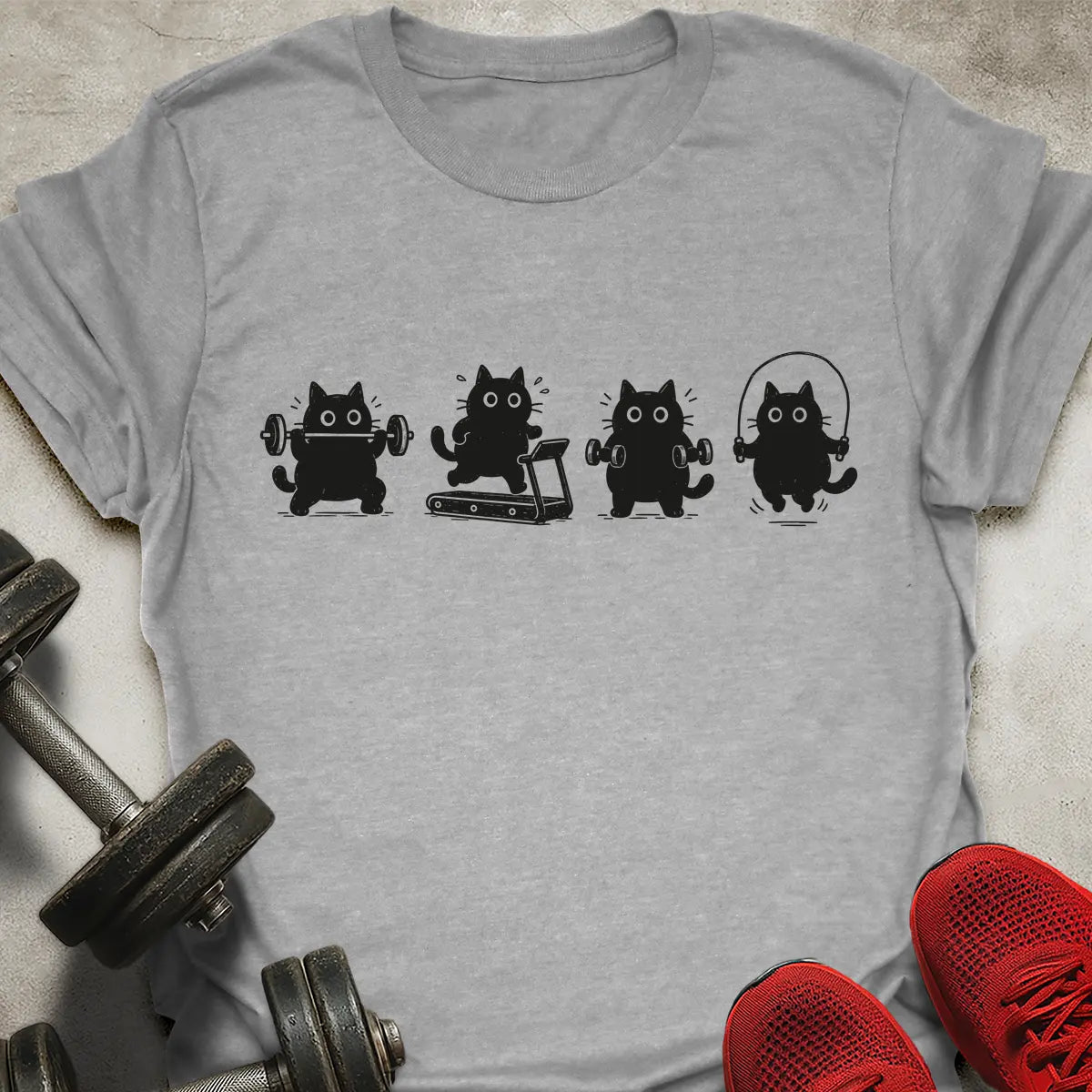 Gym Black Cat T-Shirt
