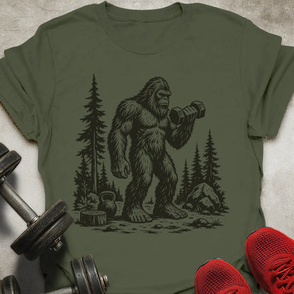 Bigfoot Working Out T-Shirt