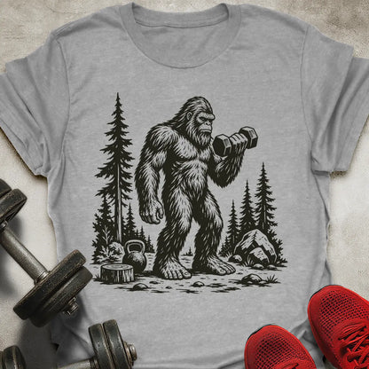 Bigfoot Working Out T-Shirt