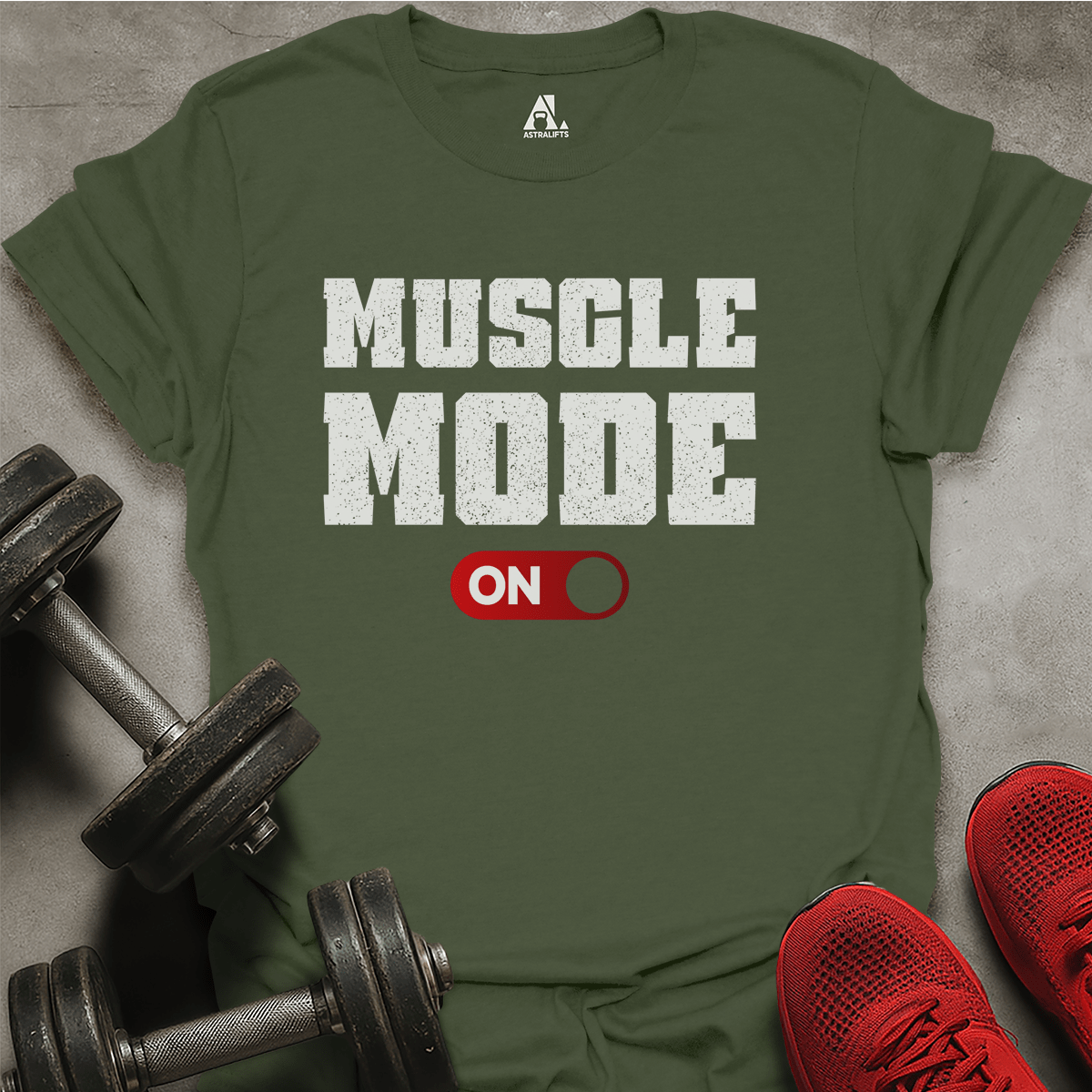 Muscle Mode On T-Shirt