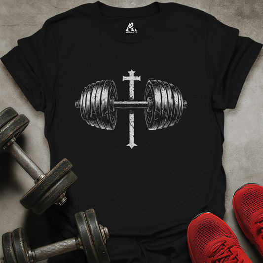 Barbell Cross T-Shirt