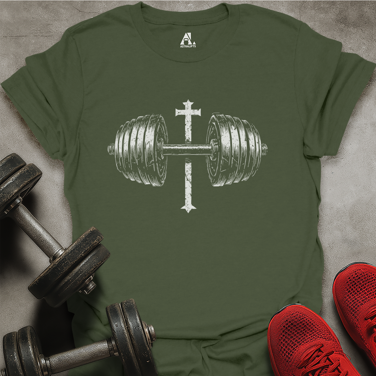 Barbell Cross T-Shirt
