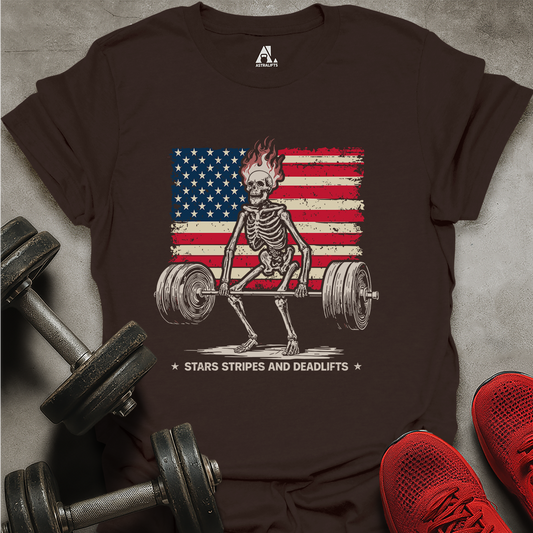 Star Stripes Deadlifts T-Shirt