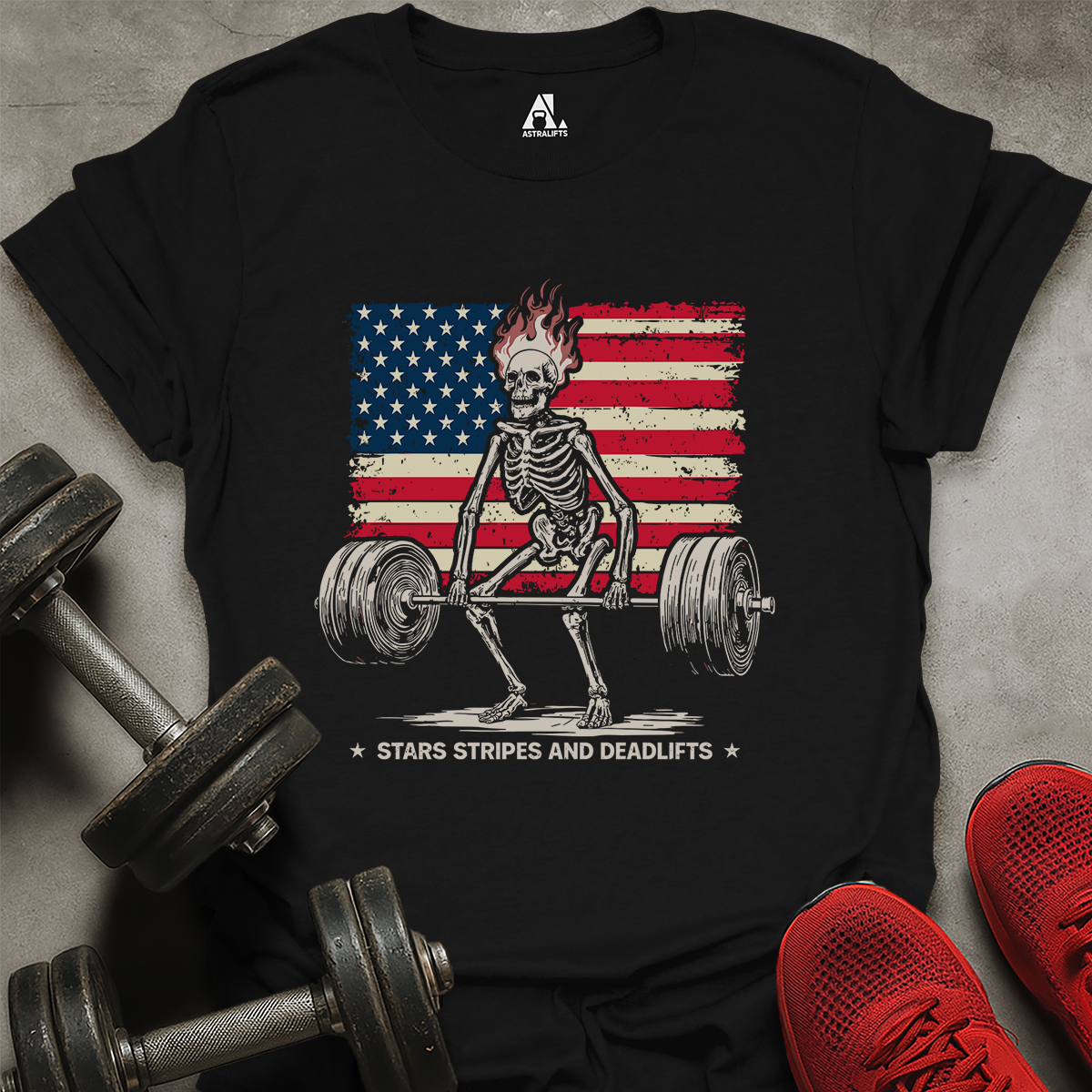 Star Stripes Deadlifts T-Shirt