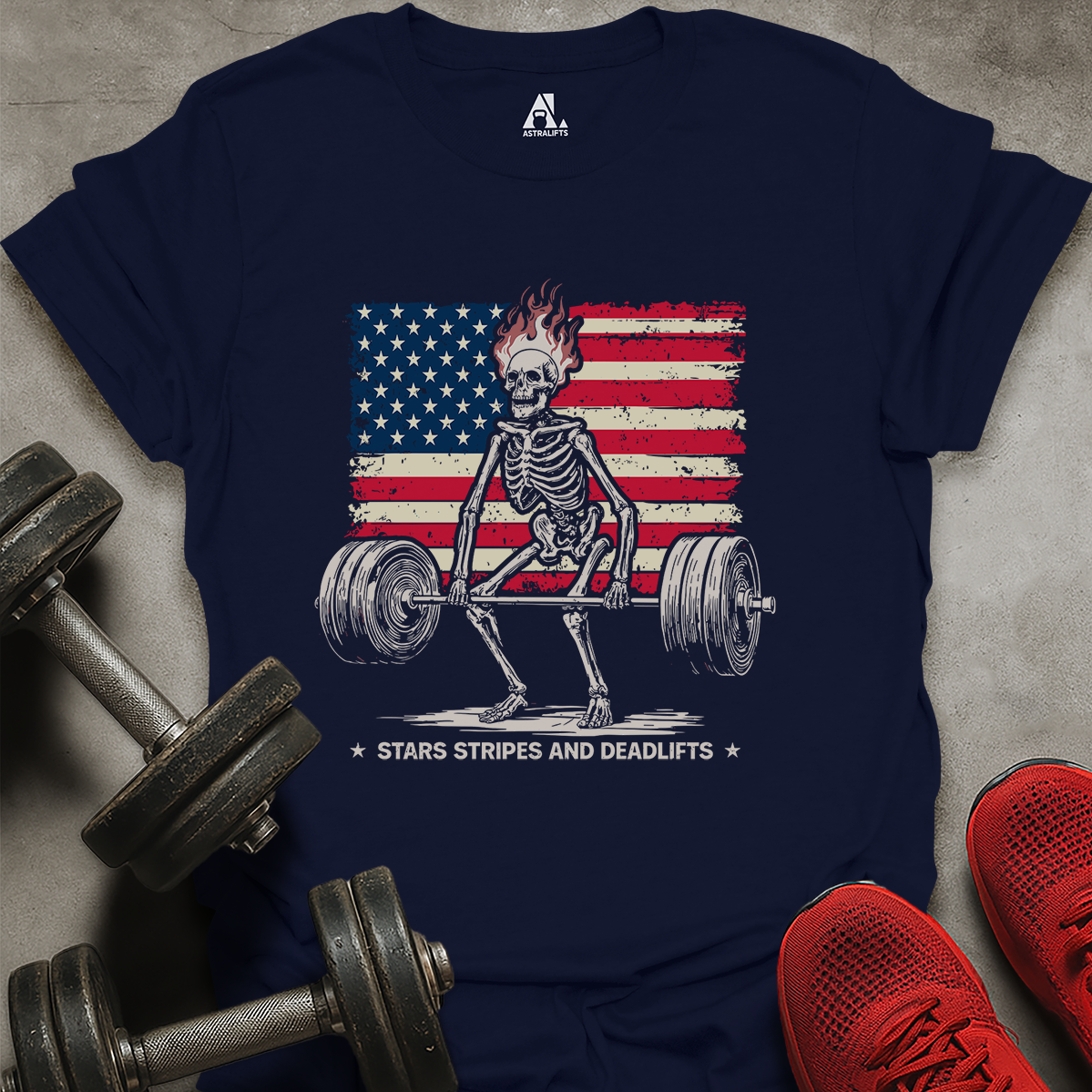 Star Stripes Deadlifts T-Shirt