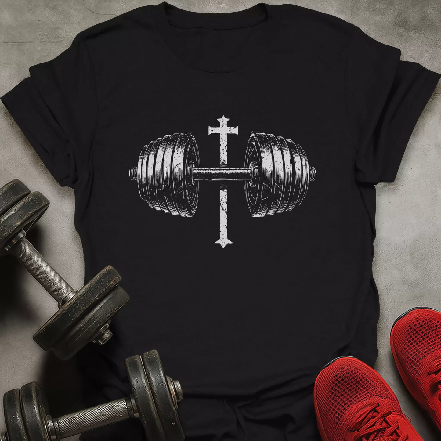 Barbell Cross T-Shirt