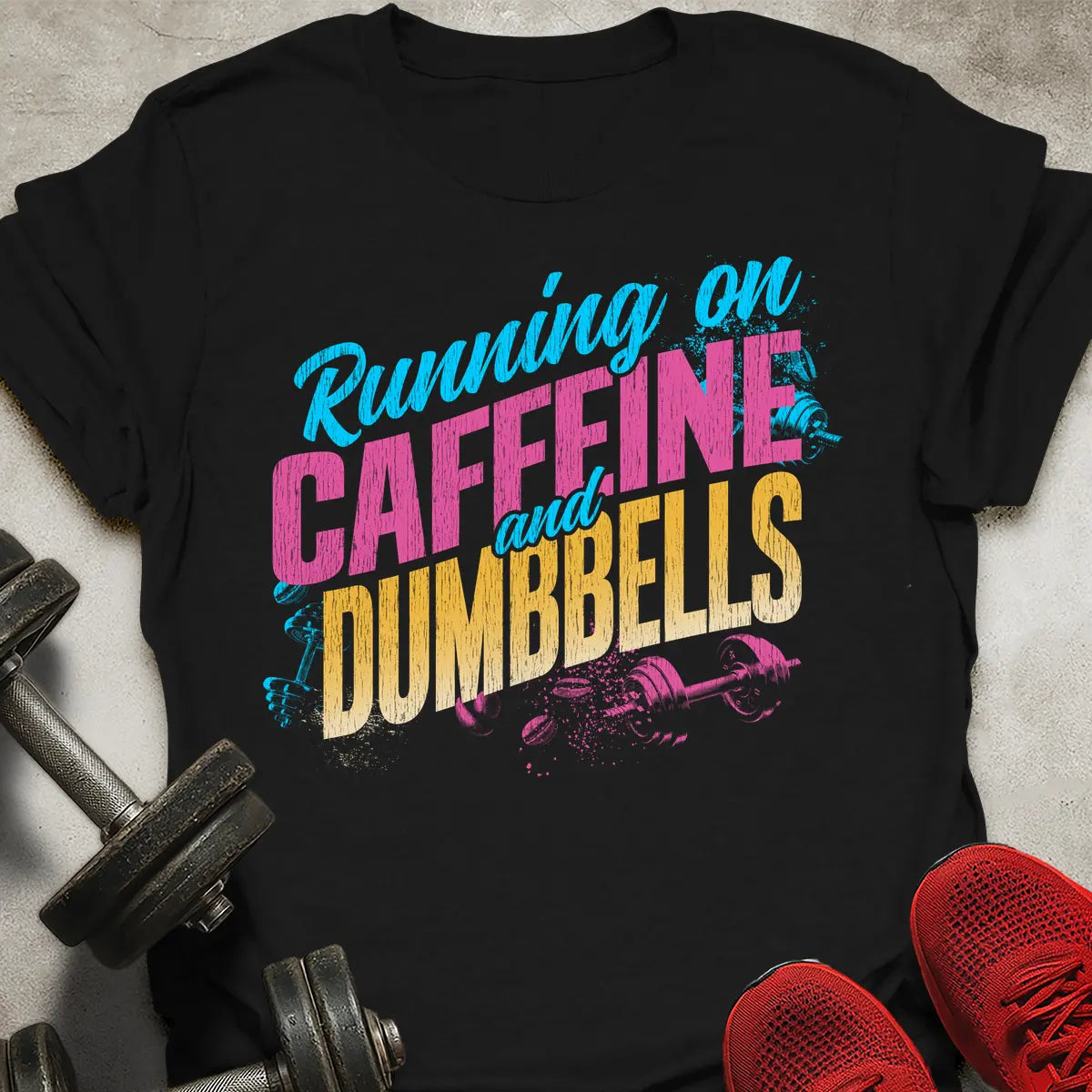 Caffeine And Dumbbells T-Shirt