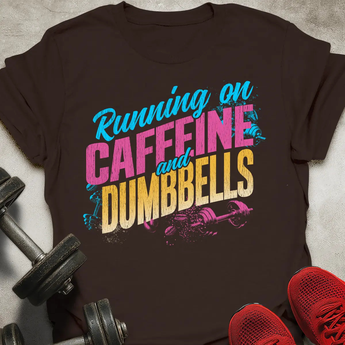 Caffeine And Dumbbells T-Shirt