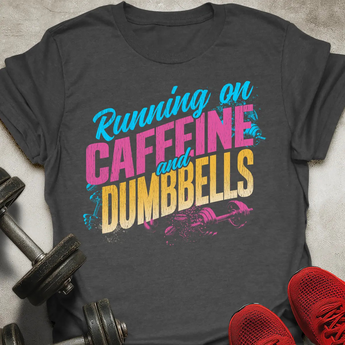 Caffeine And Dumbbells T-Shirt