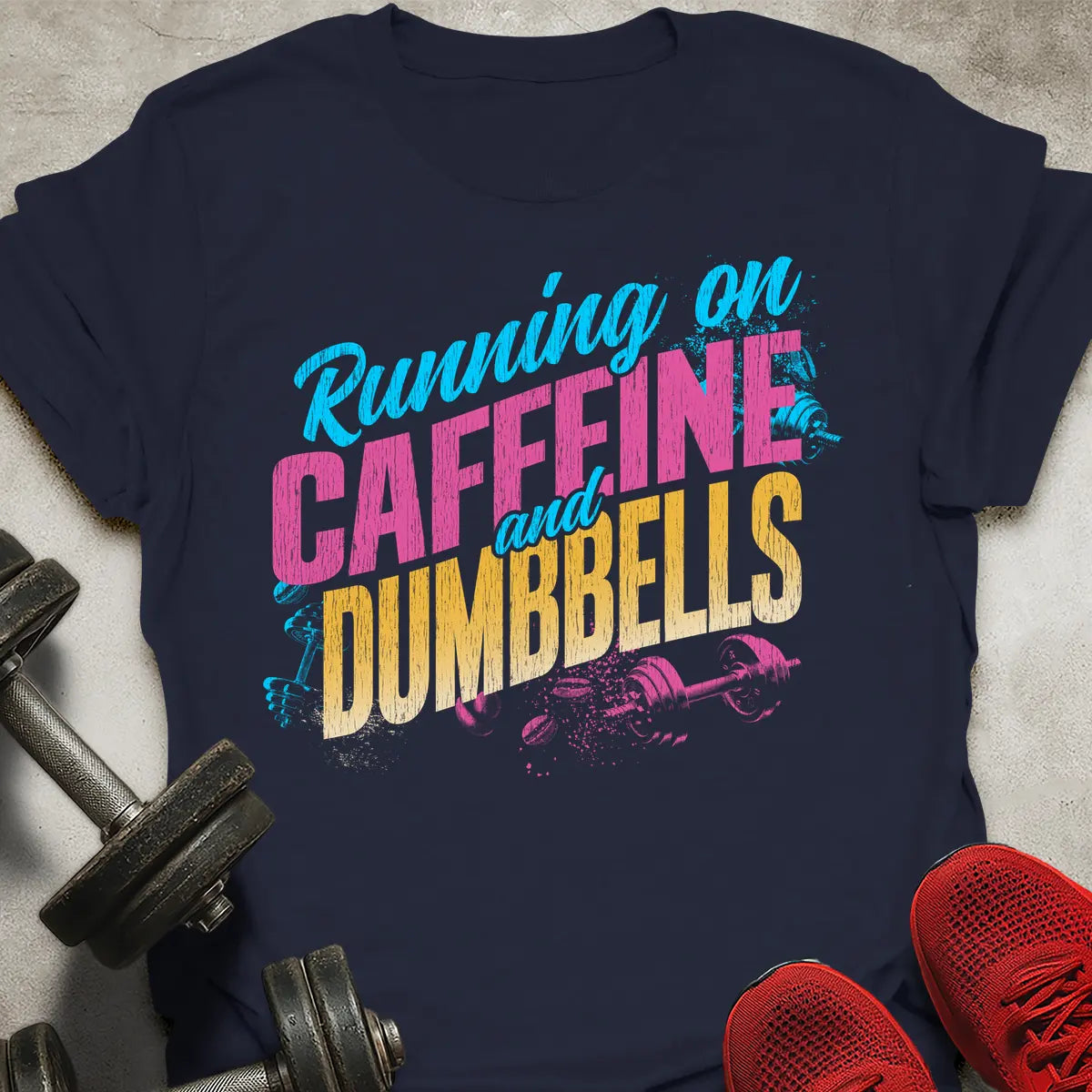 Caffeine And Dumbbells T-Shirt