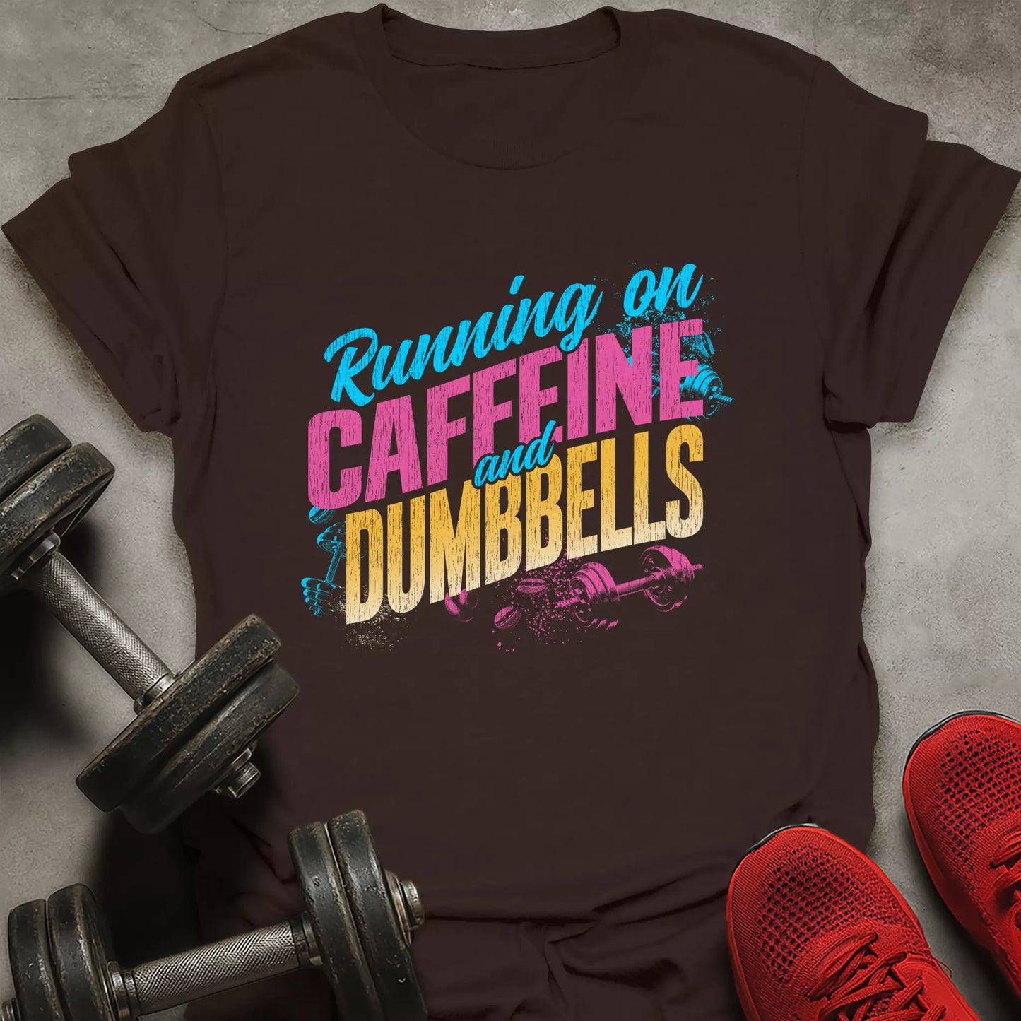 Caffeine And Dumbbells T-Shirt