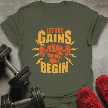 The Gains Begin T-Shirt
