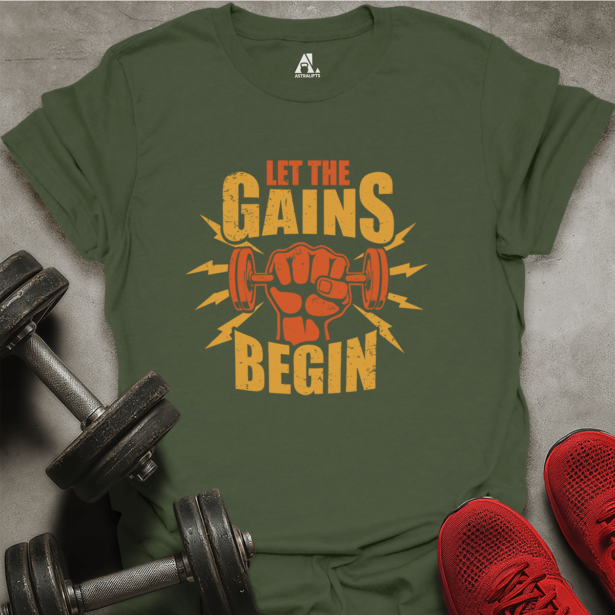 The Gains Begin T-Shirt