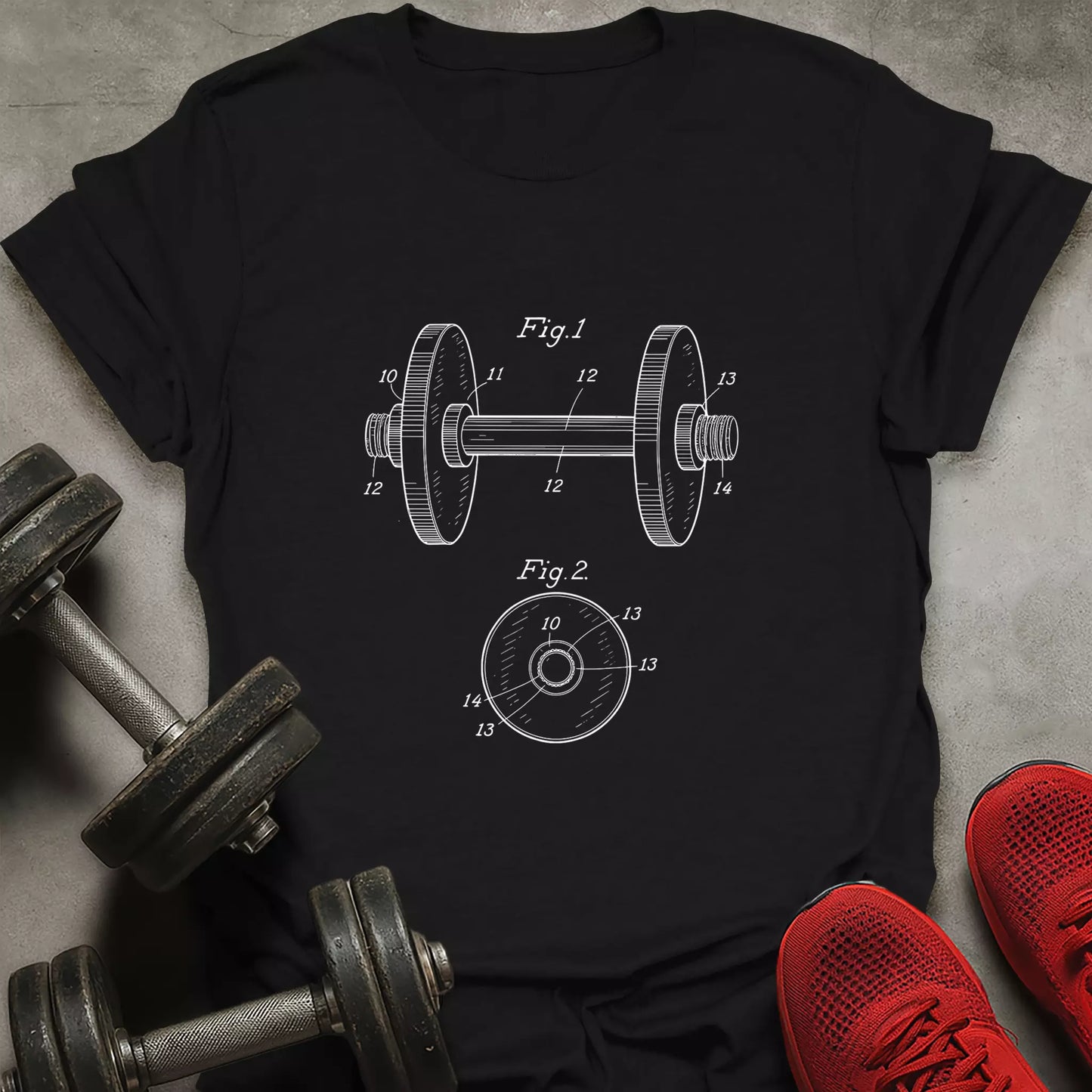 Dumbbell Blueprint T-Shirt