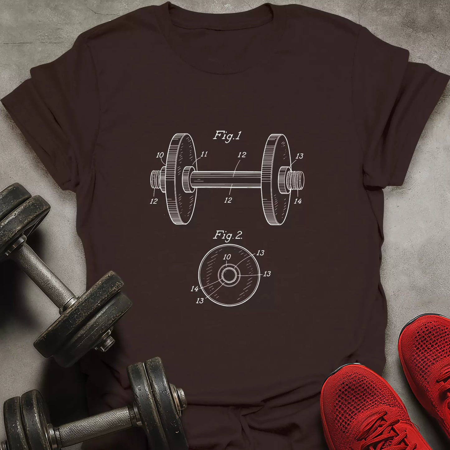 Dumbbell Blueprint T-Shirt