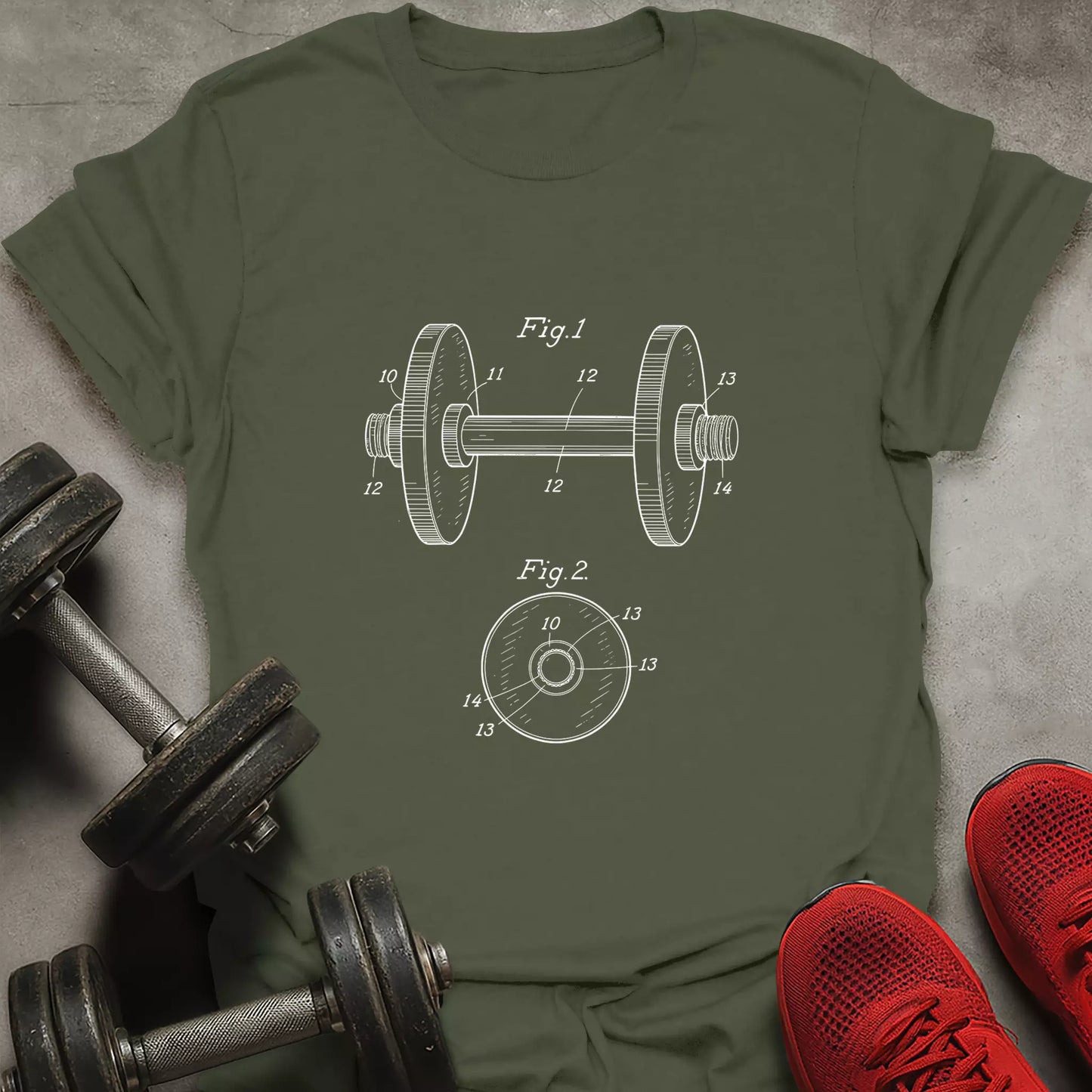 Dumbbell Blueprint T-Shirt