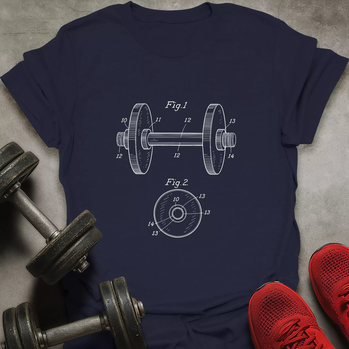 Dumbbell Blueprint T-Shirt