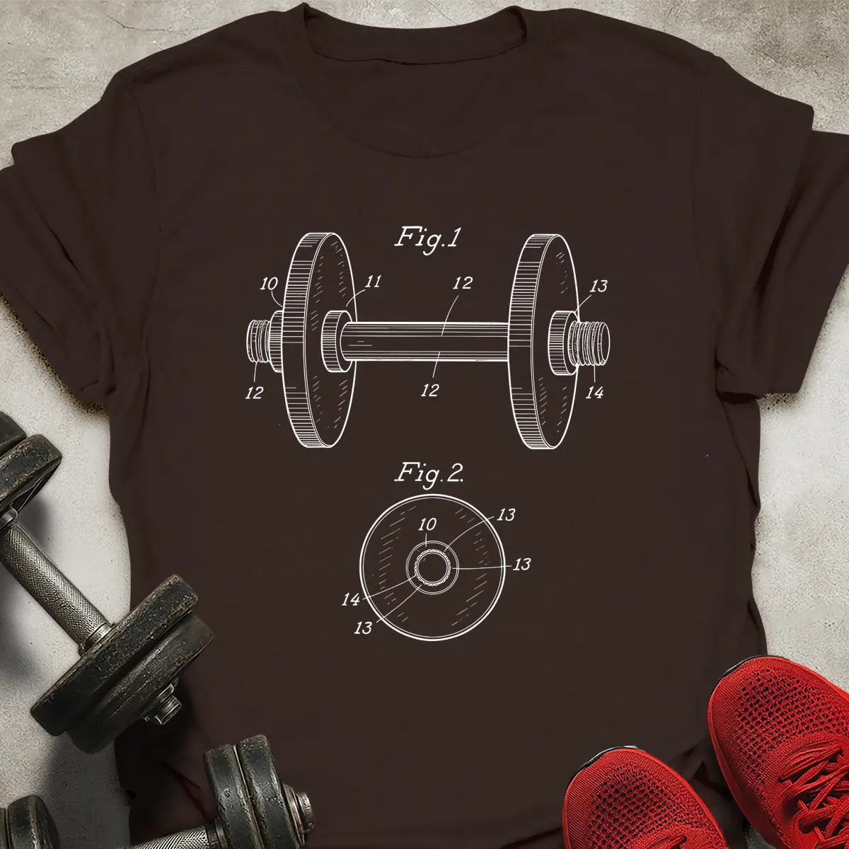 Dumbbell Blueprint T-Shirt