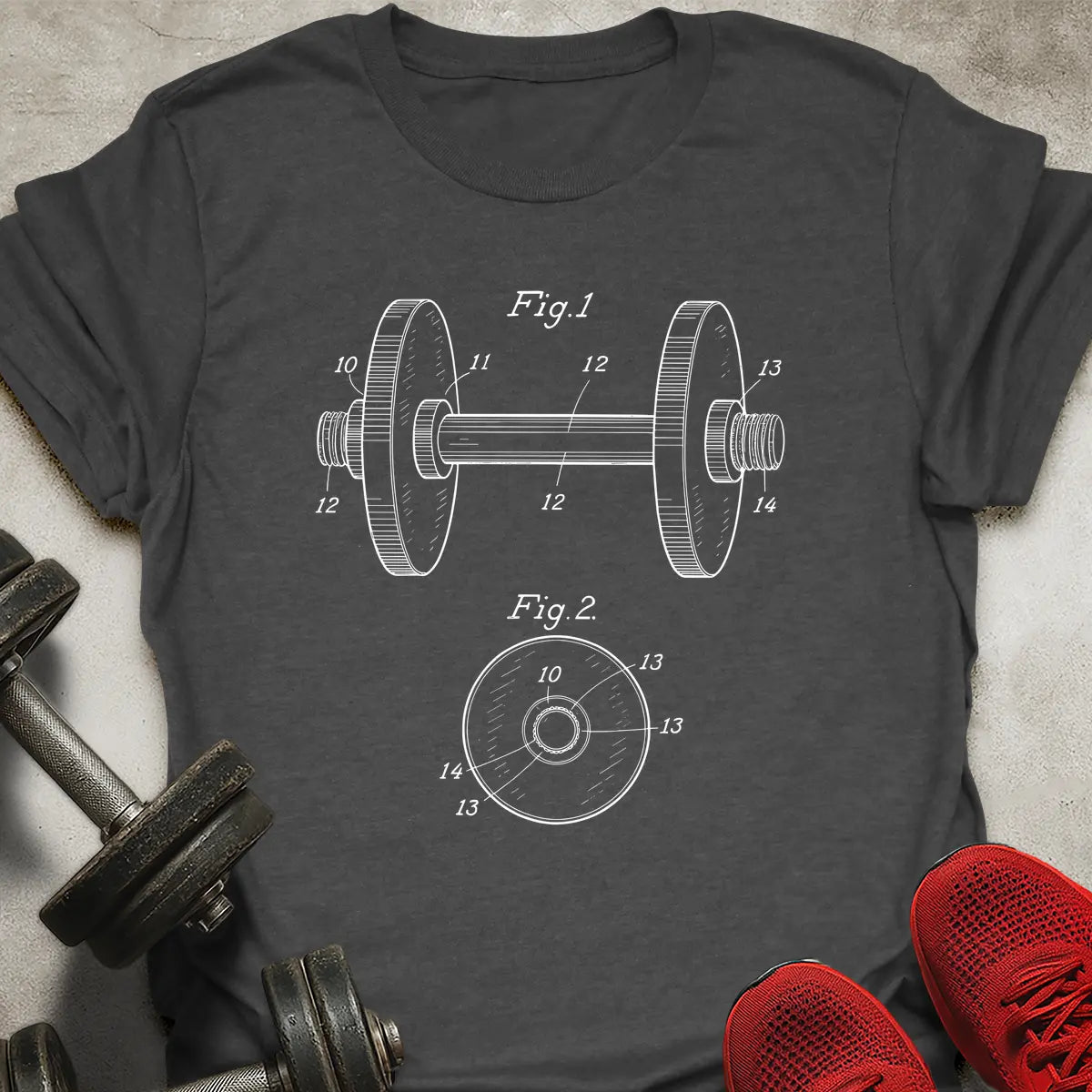 Dumbbell Blueprint T-Shirt