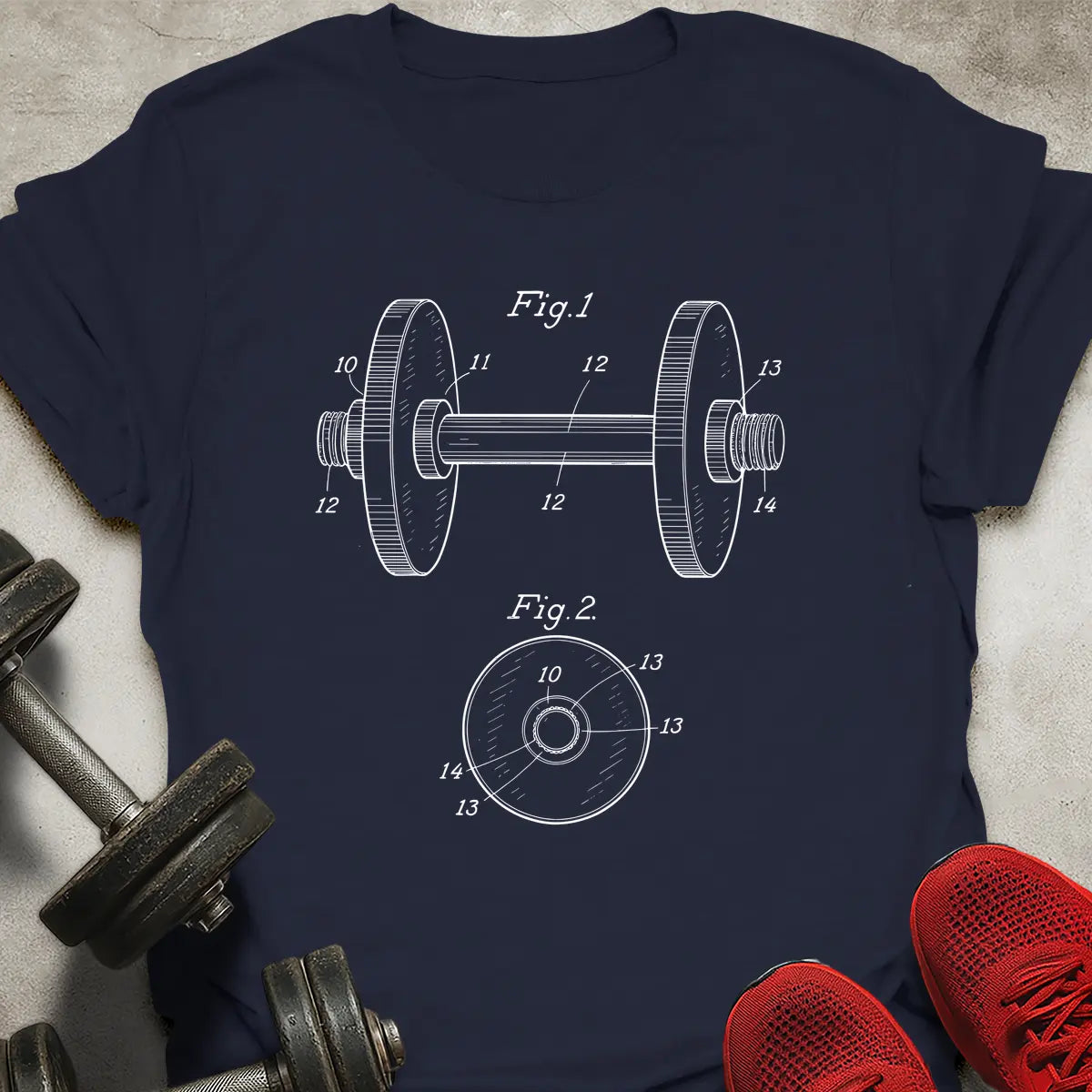 Dumbbell Blueprint T-Shirt