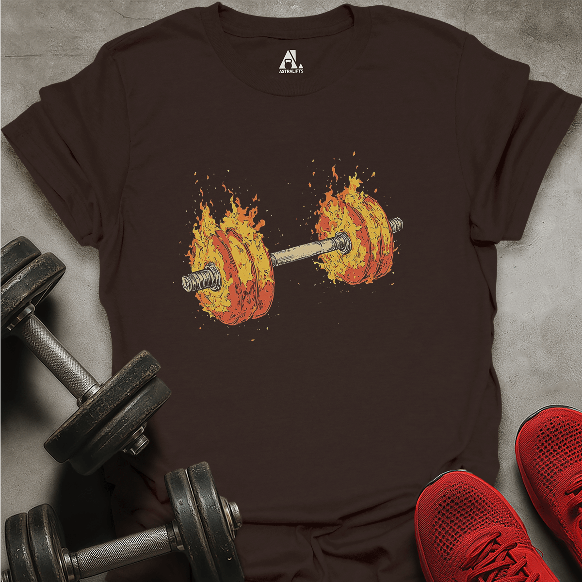 Fire Dumbbell T-Shirt