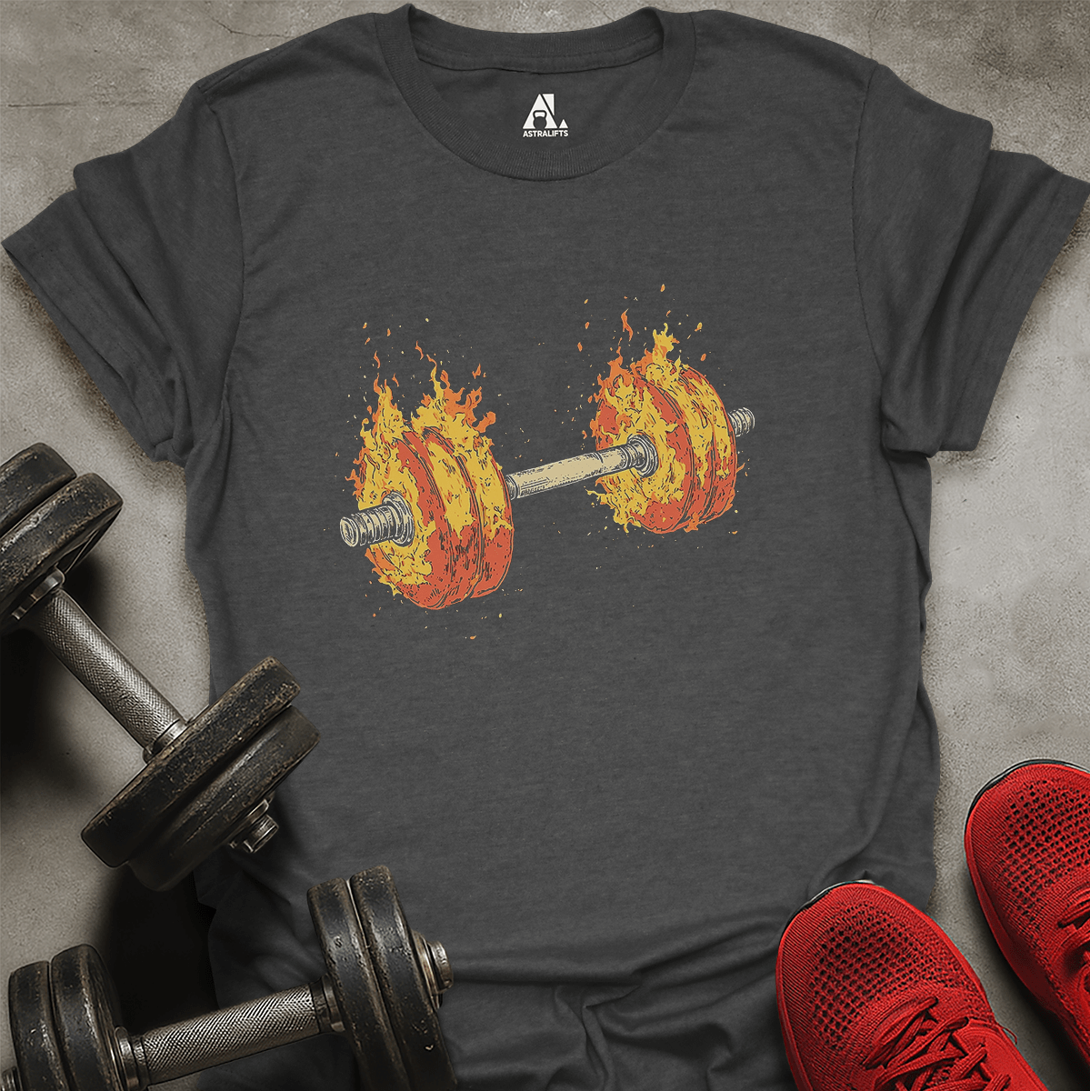 Fire Dumbbell T-Shirt