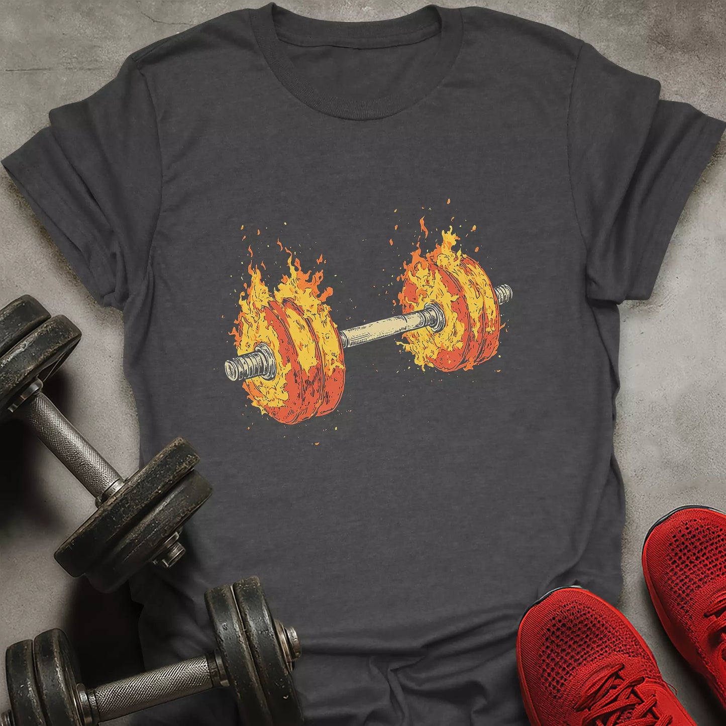 Fire Dumbbell T-Shirt