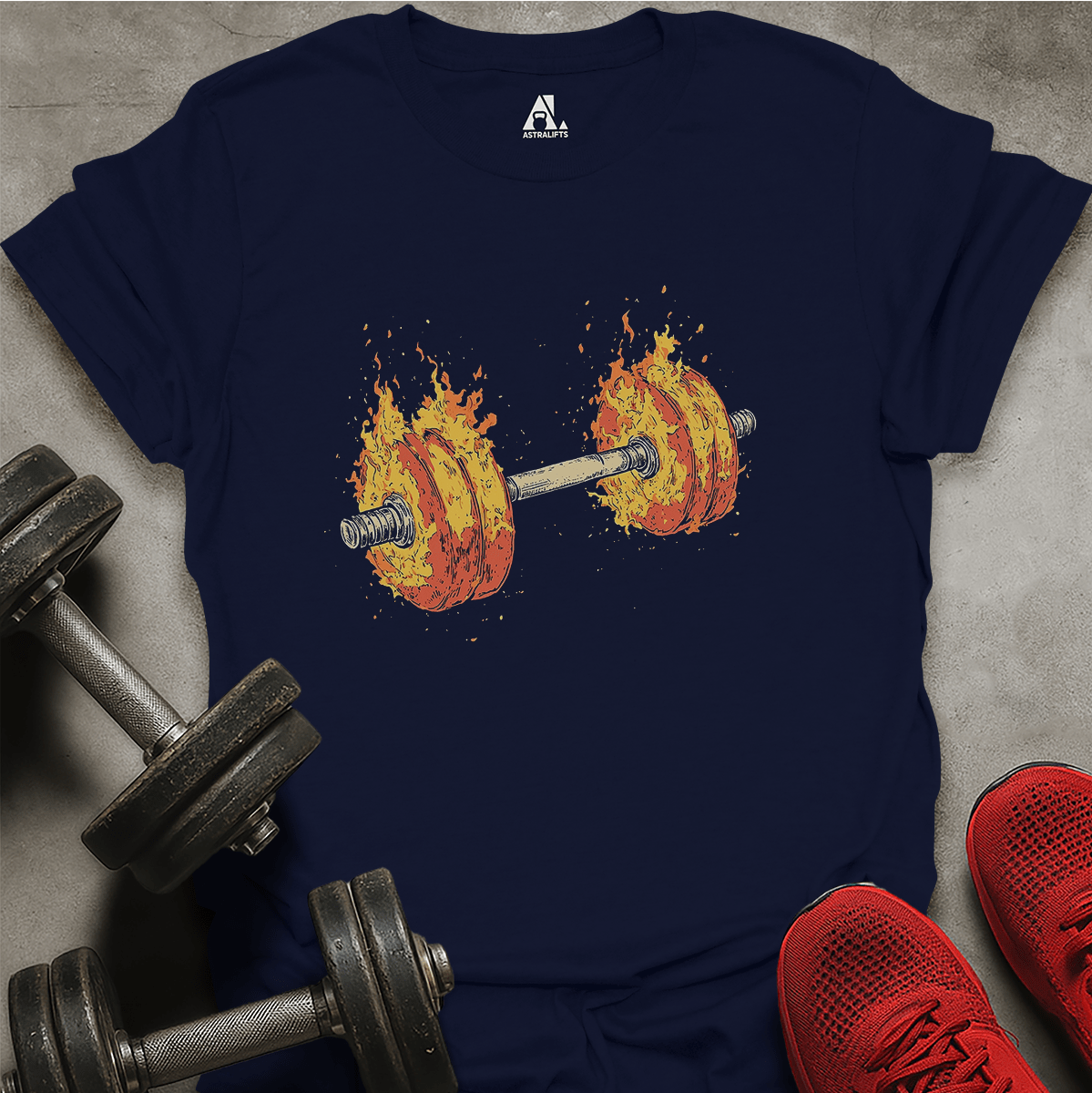 Fire Dumbbell T-Shirt