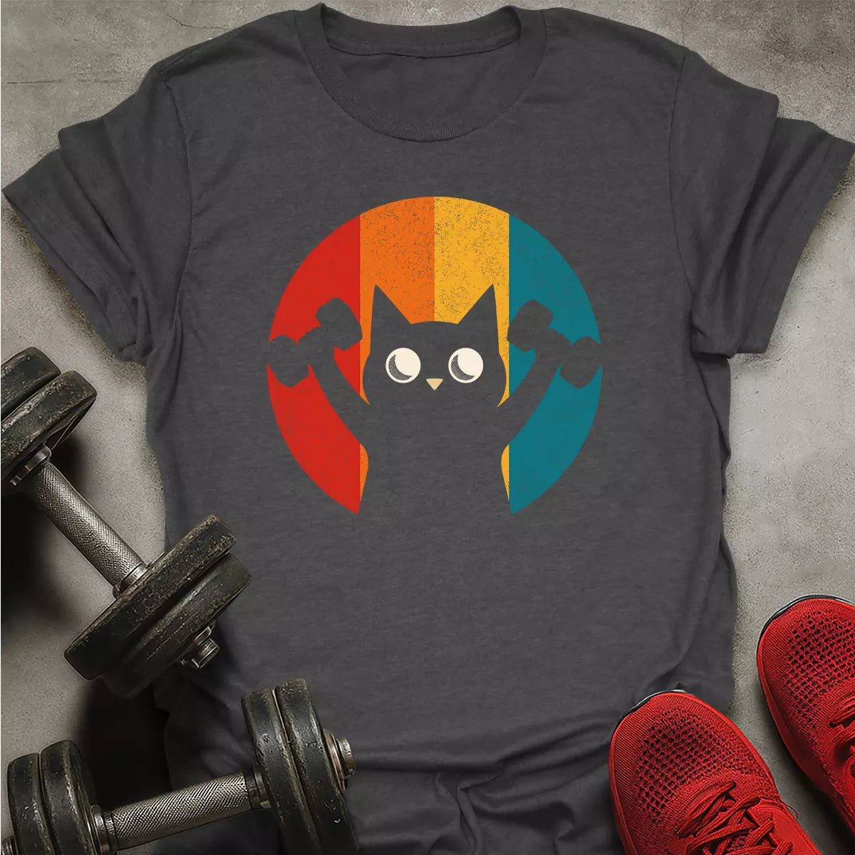 Retro Iron Cat T-Shirt