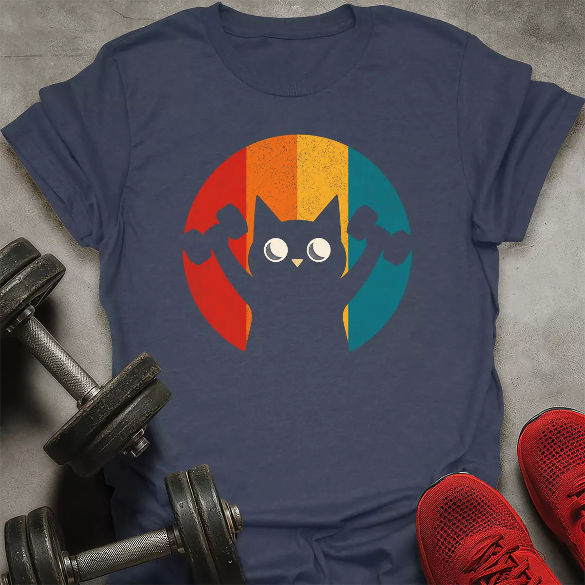 Retro Iron Cat T-Shirt