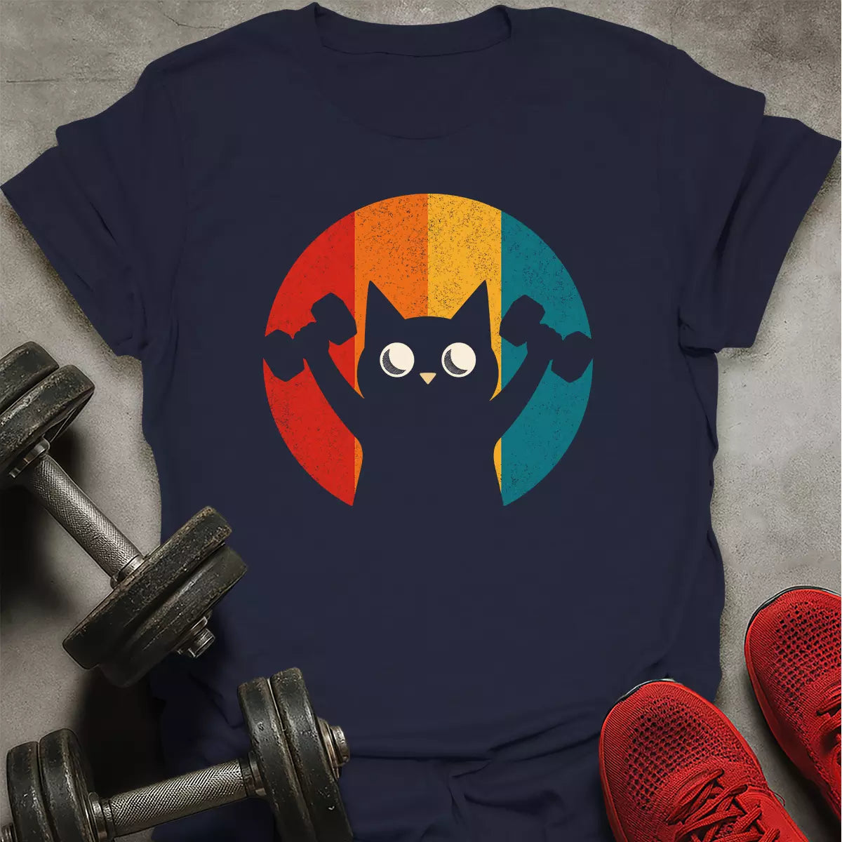 Retro Iron Cat T-Shirt