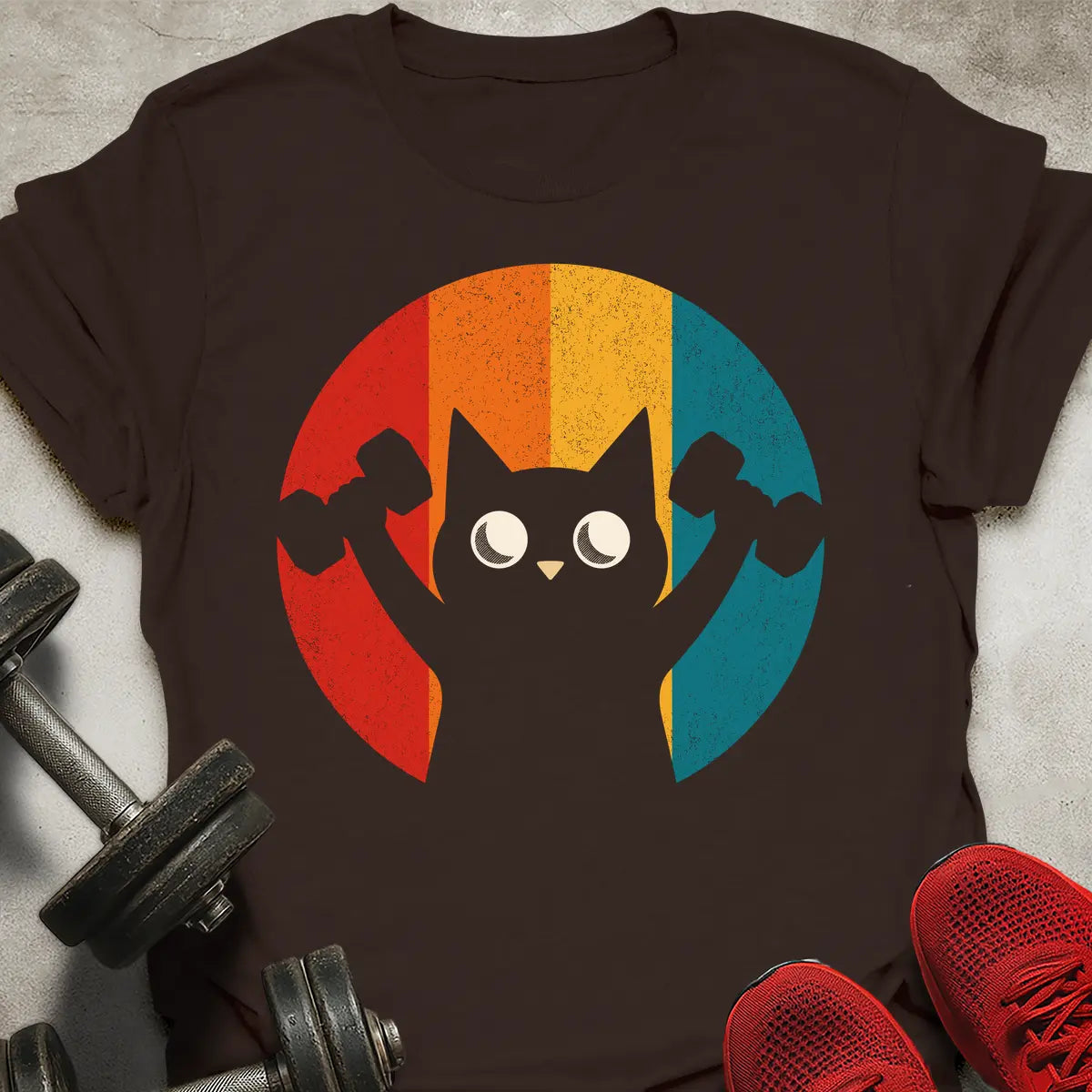 Retro Iron Cat T-Shirt
