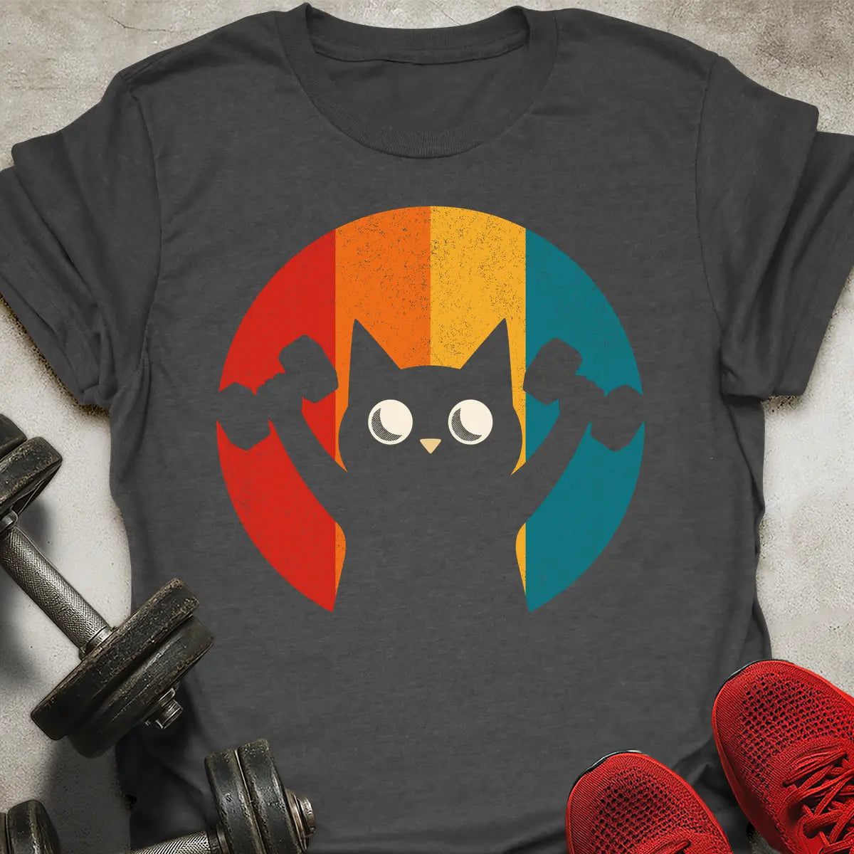 Retro Iron Cat T-Shirt